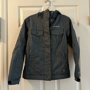 Columbia Omni-Tech (XS) gray pinstripe winter jacket.